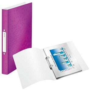 LEITZ WOW Ringbuch 2-Ringe violett-metallic 3,2 cm DIN A4 von Leitz