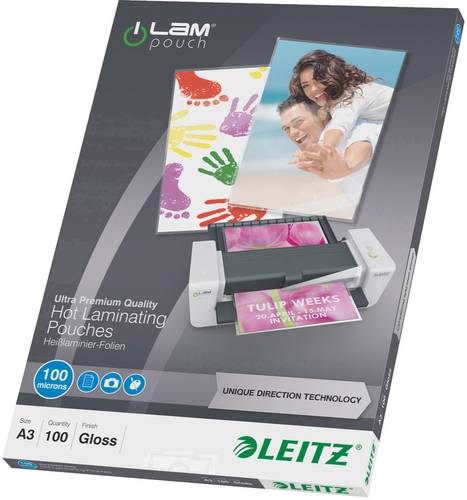 Leitz Laminierfolie DIN A3 100 micron glänzend 100St. von Leitz