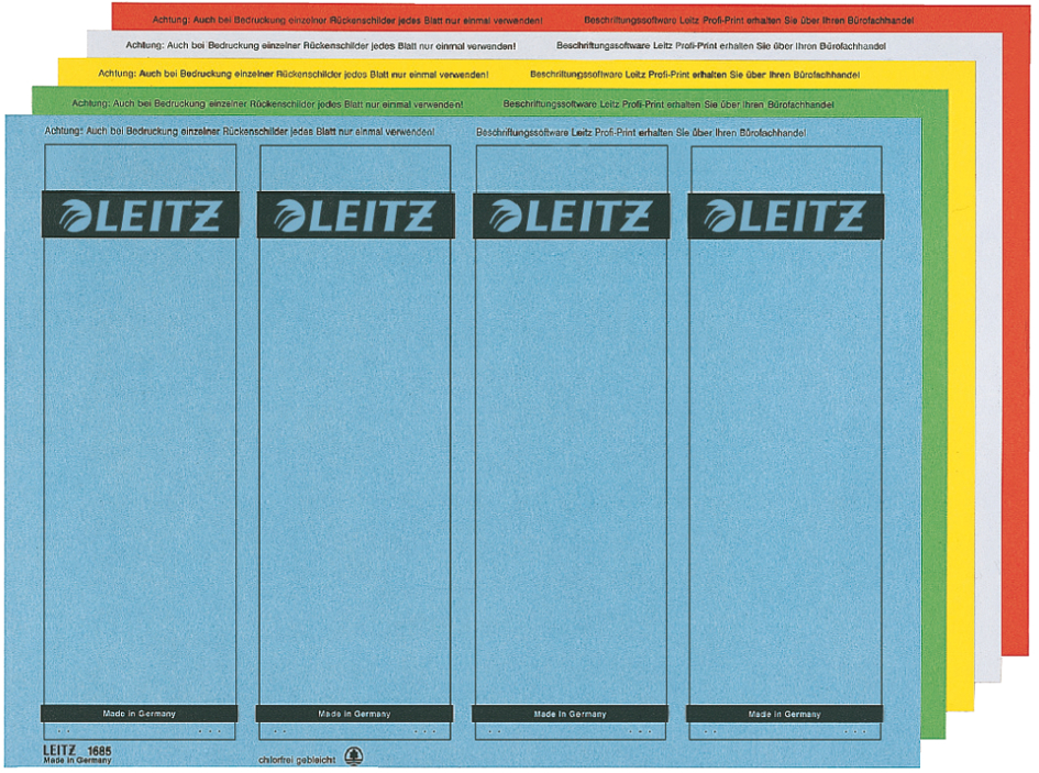 Restposten: LEITZ Ordnerrücken-Etikett, 61x192 mm, breit von Leitz