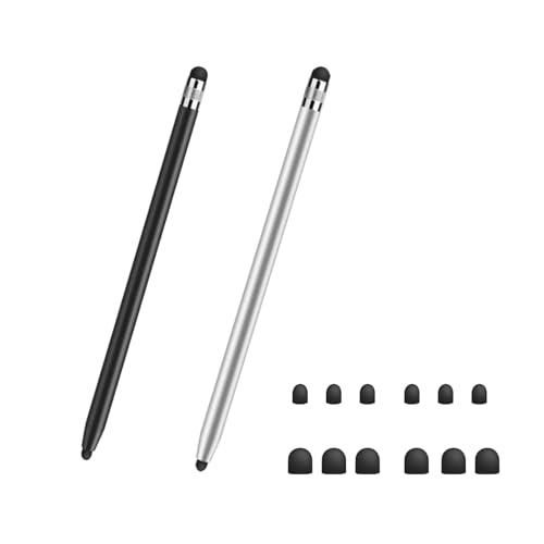 Leloco Stift für Tablet, Tablet Stift für Alle Tablets (2 Stück), 2 in 1 Gummi Stylus Touch Pen, Touchscreen Stift, Geeignet für Touchscreen -Geräte wie Mobiltelefone, Tablets usw.(Schwarz+Silber) Leloco Stift für Tablet, Tablet Stift für Alle Tablets (2 Stück), 2 in 1 Gummi Stylus Touch Pen, Touchscreen Stift, Geeignet für Touchscreen -Geräte wie Mobiltelefone, Tablets usw.(Schwarz+Silber) von Leloco