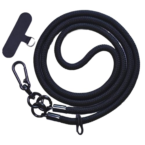 Leloco Handykette Universal Verstellba, Handykette Universal,für Alle Smartphones mit 1 Stück Universelles Patch und Robuste Haken, Handyband Passend für Alle Standard Handyhülle (Schwarz) Leloco Handykette Universal Verstellba, Handykette Universal,für Alle Smartphones mit 1 Stück Universelles Patch und Robuste Haken, Handyband Passend für Alle Standard Handyhülle (Schwarz) von Leloco