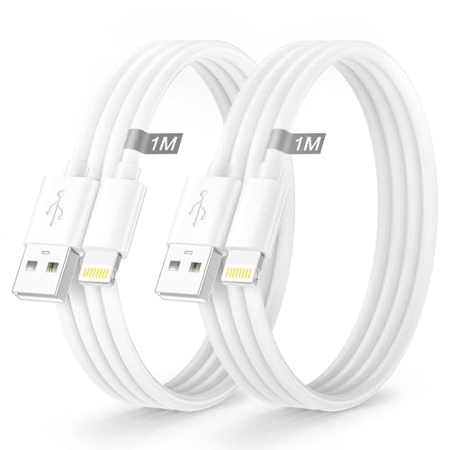 iPhone Ladekabel Original, USB Lightning Kabel 1M+1M 2Pack[MFi Zertifiziert], Ladekabel iPhone Schnellladekabel iPhone Kabel USB Lightning Ladekabel für Apple iPhone 14 13 12 11 Pro Max/X/8/7/6/5/iPad von Lemsen