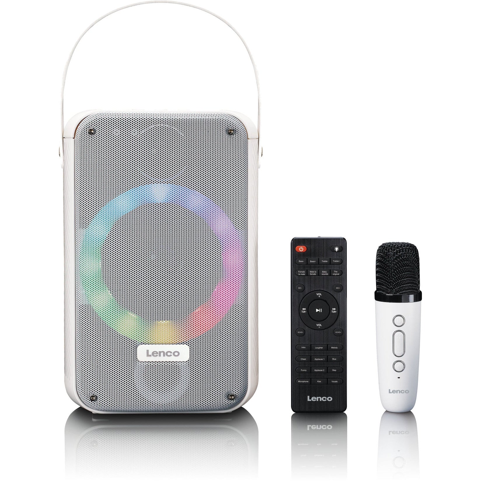 Lenco BTC-060WH Wireless Karaoke System with Microphone and Remote Control von Lenco