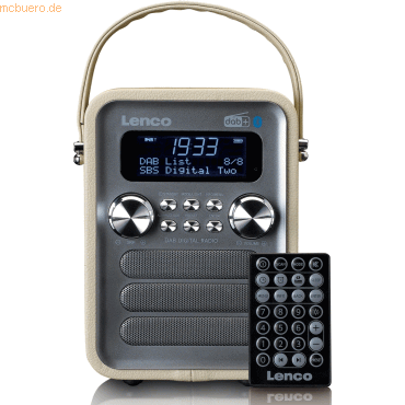 Lenco LENCO PDR-051TPSI Tragbares DAB+ FM-Radio mit BT, AUX, taupe von Lenco