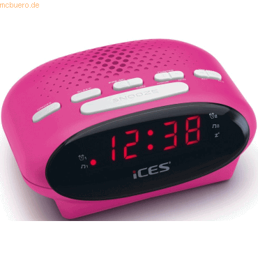 Lenco Lenco ICR-210 FM-Uhrenradio & Radiowecker (Pink) von Lenco