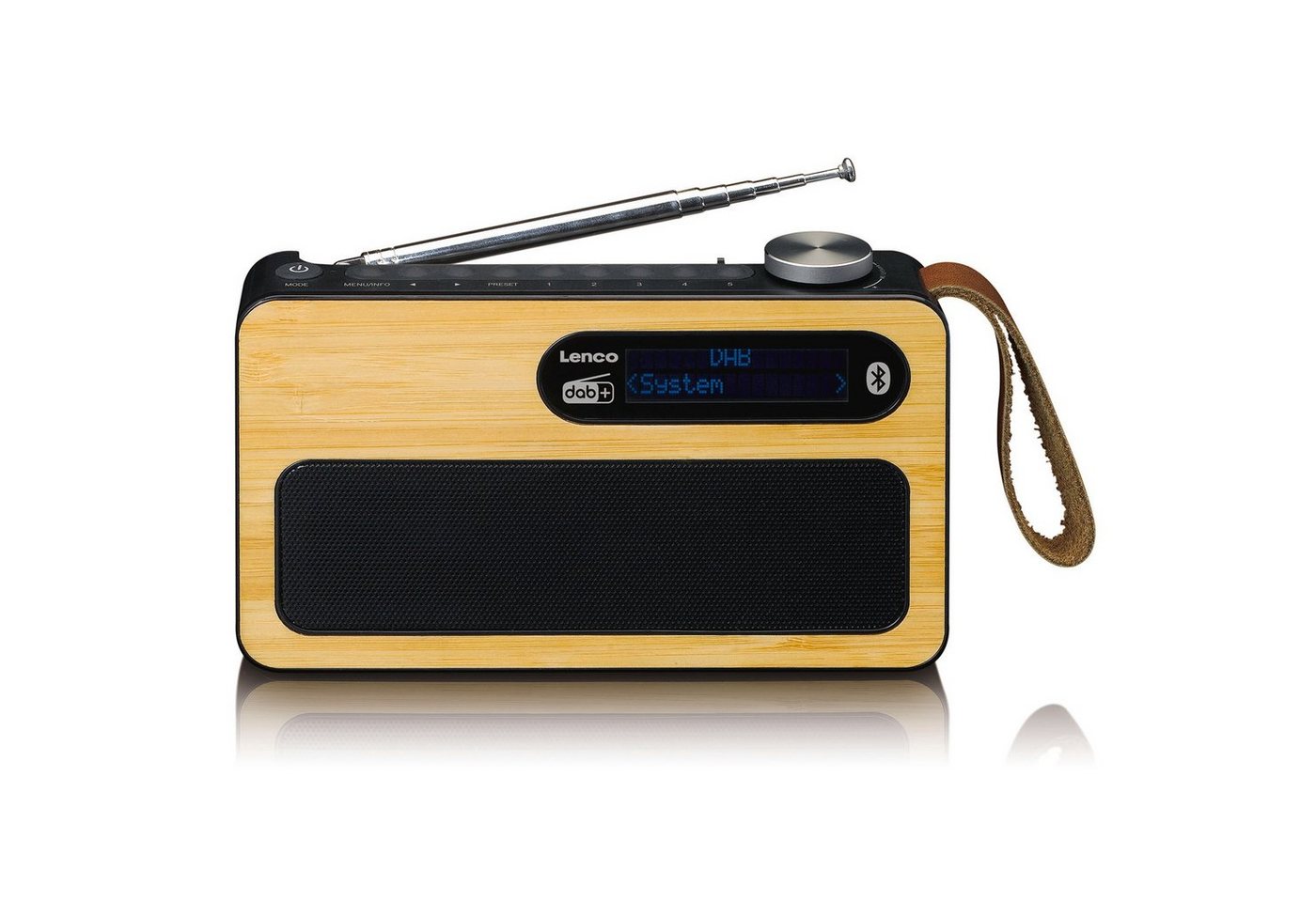 Lenco PDR-040 tragbares DAB+/ FM Radio mit Bluetooth Digitalradio (DAB) (Digitalradio (DAB), FM-Tuner) von Lenco