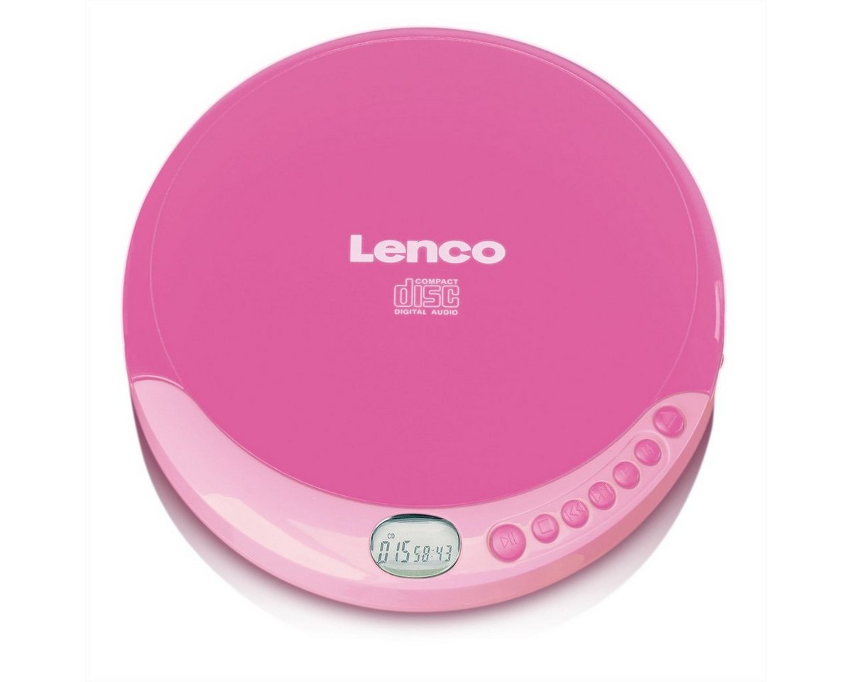 Lenco Portabler CD Player CD-011PK pink Audio- & Video-Adapter von Lenco