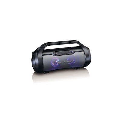 Lenco SPR-070BK Boombox mit PLL FM-Radio, Bluetooth, USB, SD, Licht von Lenco