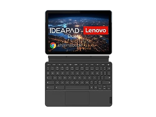 Lenovo Chromebook IdeaPad Duet 3 2-in-1 Tablet | 10,1" Full HD Touch Display | MediaTek P60T | 4GB RAM | 64 GB SSD | ARM Mali-G72 MP3 Grafik | Chrome OS | QWERTZ | blau-grau von Lenovo