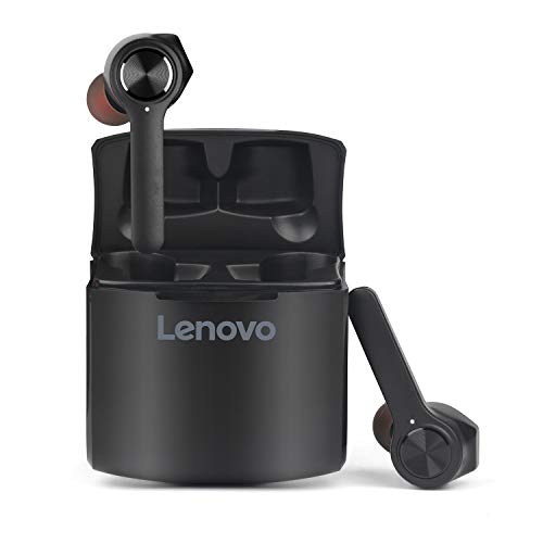 Lenovo HT20 In Ear Bluetooth Kopfhörer Kabellose Ohrhörer mit Premium Klangprofil mit intensivem Bass IPX5 Wasserschutzklasse Bluetooth 5.0, Schwarz von Lenovo