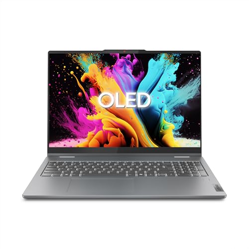 Lenovo IdeaPad 5 2-in-1 AI Laptop | 16" 2K Touch OLED Display | AMD Ryzen 7 8845HS | 16GB RAM | 1TB SSD | AMD Radeon Grafik | Windows 11 Home | QWERTZ | grau | 3 Monate Premium Care von Lenovo