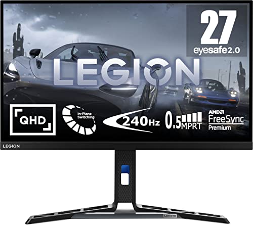 Lenovo Legion Y27qf-30 | 27" QHD Gaming Monitor | 2560x1440 | 240Hz | 400 nits | 0,5ms Reaktionszeit | HDMI | DisplayPort | AMD FreeSync Premium | schwarz Lenovo Legion Y27qf-30 | 27" QHD Gaming Monitor | 2560x1440 | 240Hz | 400 nits | 0,5ms Reaktionszeit | HDMI | DisplayPort | AMD FreeSync Premium | schwarz von Lenovo
