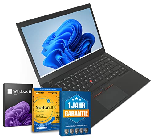 Lenovo ThinkPad T470s UltraBook 14 Zoll Full HD Laptop Intel Core i5-6300U@ bis zu 3 GHz 8 GB 256 GB SSD mit Windows 11 Pro & GRATIS Antiviren-Software inkl. 1 Jahr Garantie (Generalüberholt) von Lenovo