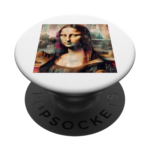 Da Vinci Graffiti-Kunstallustration Mona Lisa PopSockets Klebender PopGrip von Leonardo Da Vinci