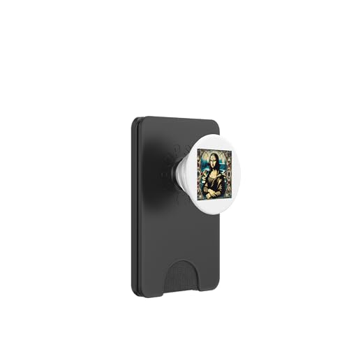 Da Vinci Graffiti-Kunstallustration Mona Lisa PopSockets PopWallet für MagSafe von Leonardo Da Vinci