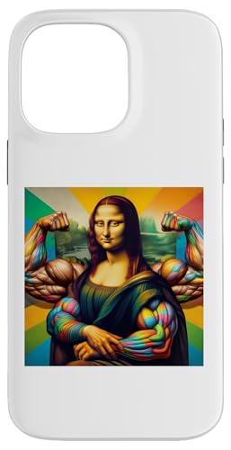 Hülle für iPhone 14 Pro Max Mona Lisa Bodybuilding Lustiges Geschenk von Leonardo Da Vinci