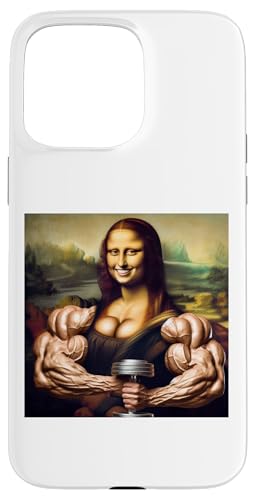 Hülle für iPhone 15 Pro Max Mona Lisa Bodybuilding Lustiges Geschenk von Leonardo Da Vinci