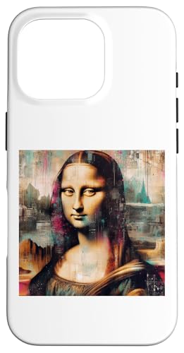 Hülle für iPhone 16 Pro Da Vinci Graffiti-Kunstallustration Mona Lisa von Leonardo Da Vinci