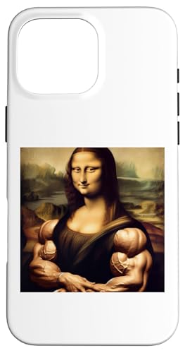 Hülle für iPhone 16 Pro Max Mona Lisa Bodybuilding Lustiges Geschenk von Leonardo Da Vinci