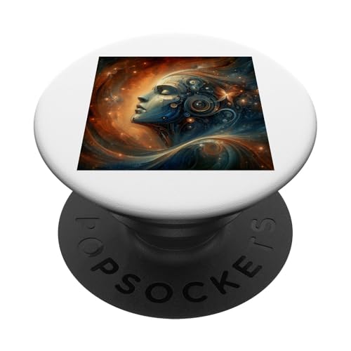 Leonardo Da Vinci Roboter Frau PopSockets Klebender PopGrip von Leonardo Da Vinci