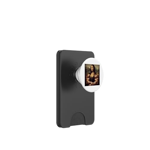 Mona Lisa Bodybuilding Lustiges Geschenk PopSockets PopWallet für MagSafe von Leonardo Da Vinci