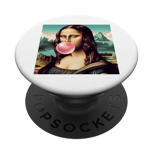 Mona Lisa Lustiges Grafikgeschenk PopSockets Klebender PopGrip von Leonardo Da Vinci