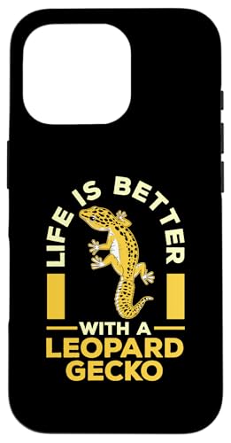 Hülle für iPhone 16 Pro Leopard Gecko Lustige Tiere Eidechse Haustier von Leopard Gecko