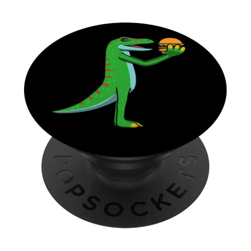 Gecko isst Hamburger Leckeres Fast Food PopSockets Klebender PopGrip von Leopardgecko Reptilien Hobby Eidechsen