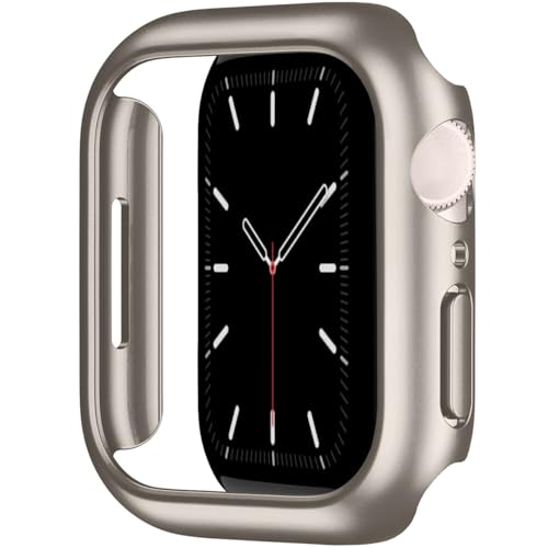 Leotop Kompatibel mit Apple Watch Hülle 46mm, Ultradünn PC Harte Case Gehäuse Schlankes Displayschutz Stoßstange Schutzfolie Rundherum Matte Abdeckung für iWatch (Titan, 46mm Series 10 (2024)) von Leotop