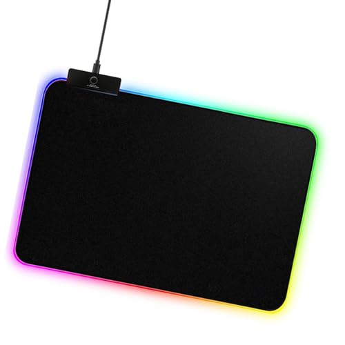 LED-Gaming-Pad, kleines Pad mit LED-Licht, rutschfeste Gummiunterseite, für Heimbüro-Dekorationen von Lerpwige