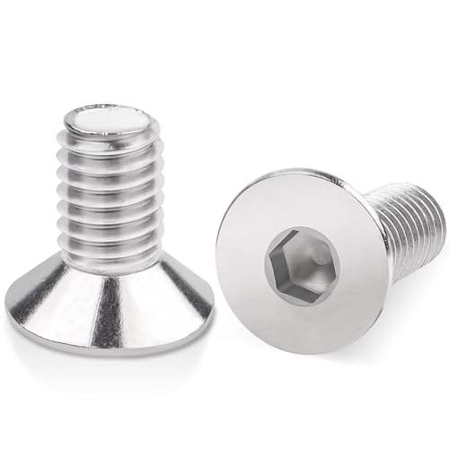 100 Stück M4x16mm Senkkopfschrauben Edelstahl, Leryati Din 7991 A2 V2A Senkkopf Innensechskant Senkschrauben Genannt, Senkschraube mit Innensechskant Vollgewinde Senkkopfschrauben mit Metrischen 100 Stück M4x16mm Senkkopfschrauben Edelstahl, Leryati Din 7991 A2 V2A Senkkopf Innensechskant Senkschrauben Genannt, Senkschraube mit Innensechskant Vollgewinde Senkkopfschrauben mit Metrischen von Leryati