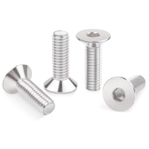 100 Stück M4x20mm Senkkopfschrauben Edelstahl, Leryati Din 7991 A2 V2A Senkkopf Innensechskant Senkschrauben Genannt, Senkschraube mit Innensechskant Vollgewinde Senkkopfschrauben mit Metrischen 100 Stück M4x20mm Senkkopfschrauben Edelstahl, Leryati Din 7991 A2 V2A Senkkopf Innensechskant Senkschrauben Genannt, Senkschraube mit Innensechskant Vollgewinde Senkkopfschrauben mit Metrischen von Leryati