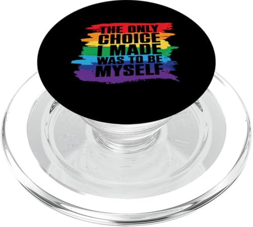 Be Myself Lesbian And Gay Pride LGBT Regenbogen-Flagge PopSockets PopGrip für MagSafe von Lesbian And Gay Pride LGBT Rainbow Flag Outfits