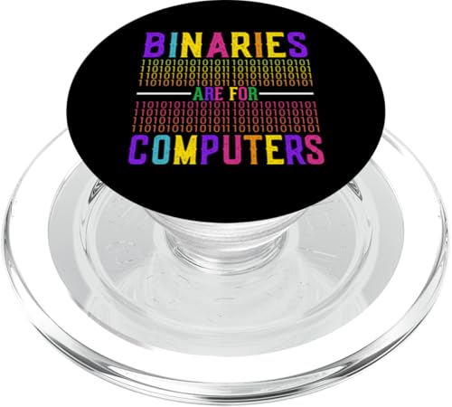 Binärdateien sind für Computer, Lesben und Gay Pride LGBTQ PopSockets PopGrip für MagSafe von Lesbian And Gay Pride LGBT Rainbow Flag Outfits