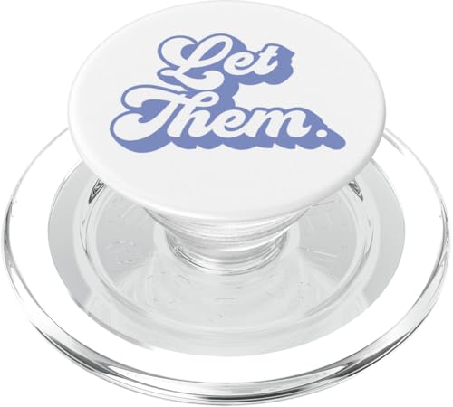 Let Them Groovy Retro-Vintage-Blau für Mädchen, Damen, lass sie PopSockets PopGrip für MagSafe von Let Them NYC