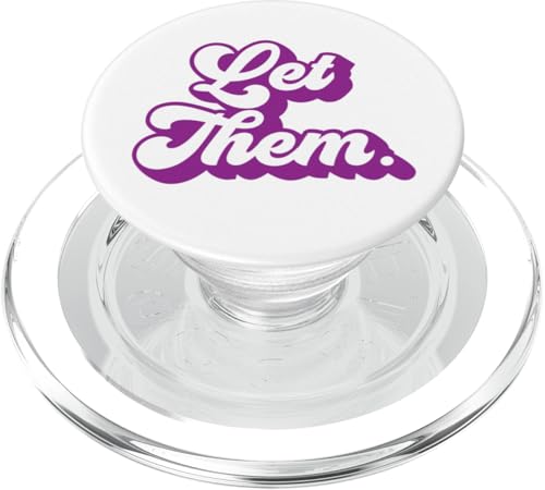 Let Them Groovy Retro-Vintage-Look für Mädchen, für Damen, Violett PopSockets PopGrip für MagSafe von Let Them NYC