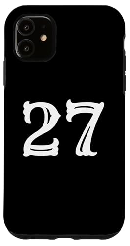 Hülle für iPhone 11 Zahl 68,6 cm große, große, fette amerikanische West-Schriftart von Letters from A to Z number 1234567890 AW