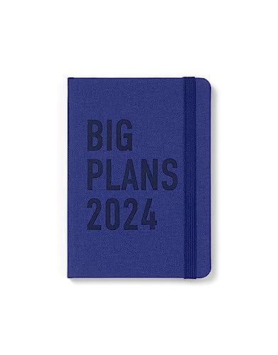 Letts of London Big Plans A6 Tag pro Seite mit Terminen mehrsprachig Navy 2024 von Letts of London