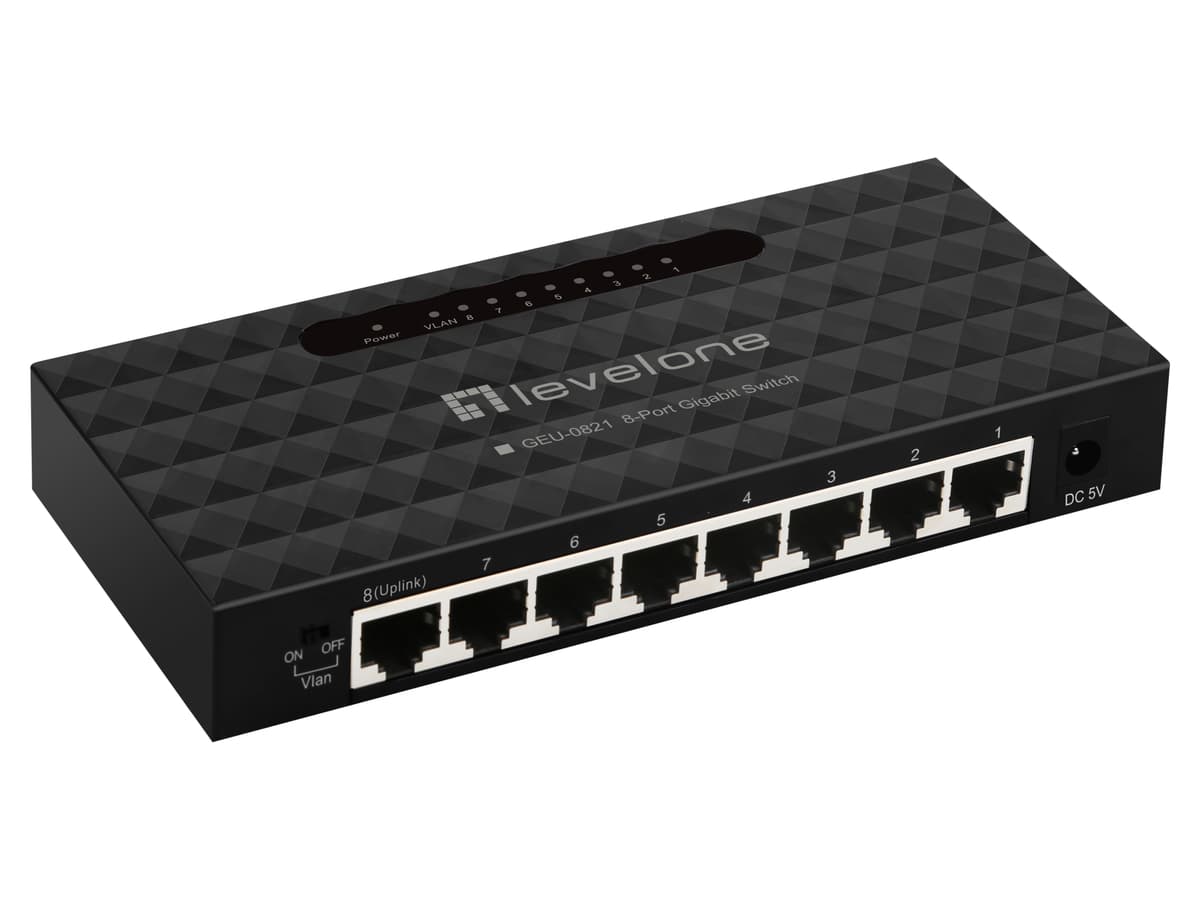 LEVEL ONE Gigabit-Switch GEU-0821 8-Port von Level One