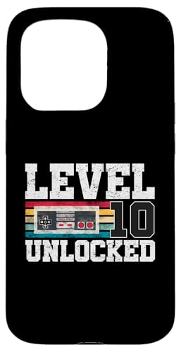 Level 10 Unlocked 10 Year Old Video Gamer Geschenk 10. Geburtstag Hülle für iPhone 15 Pro von Level Unlocked Awesome Gaming Birthday Gifts By Mj