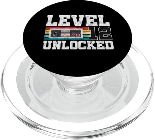 Level 12 Unlocked 12 Year Old Video Gamer Geschenk 12. Geburtstag PopSockets PopGrip für MagSafe von Level Unlocked Awesome Gaming Birthday Gifts By Mj