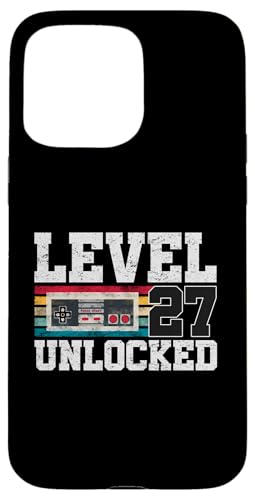 Level 27 freigeschaltet 27-jähriger Videospieler zum 27. Geburtstag Hülle für iPhone 15 Pro Max von Level Unlocked Awesome Gaming Birthday Gifts By Mj