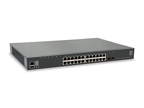 LevelOne Level ONE 28-Port Stackable L3 Managed Gigabit Switch 2 x SFP+ 10-Gigabit 1 x Module Slot 10-Gigabit, grau, GTL-2891 von LevelOne