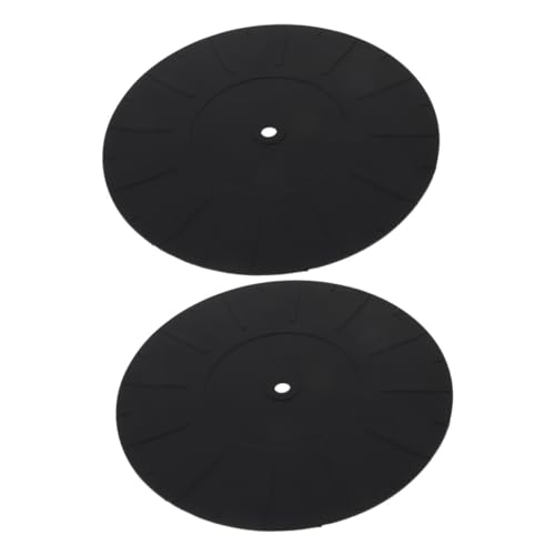 2 Stück Plattenspieler Pad Plattenspieler Slipmat Schallplatten Plattenspieler Matte Plattenspieler Teller Matte Silikon Matte Silikon Plattenspieler Matte Vinyl Levemolo von Levemolo