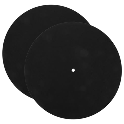 Levemolo 2St Vinylmatte schallplattenrahmen Plattenteller Matte Schallplatten Sammlung Wollpolster für Spieler Plattentellermatten Plattentellerauflage aus Filz Plattenspieler-Pad gefühlt von Levemolo