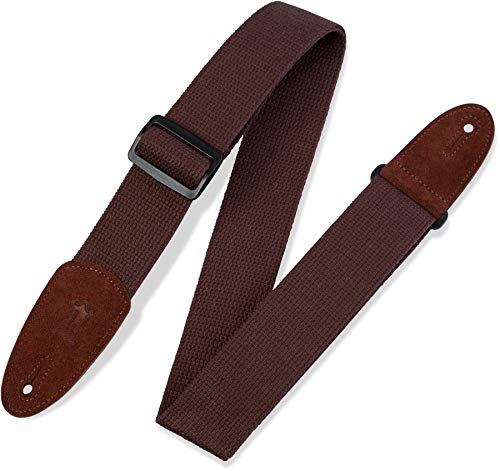 Levy's MC8-BRN Gitarrengurt Cotton Colour Suede Ends 2" - Brown von Levy's