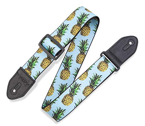 Levy's MP2FS-001 Gitarrengurt Prints Polyester Leather Ends 2" Fruit Salad - Pineapple von Levy's