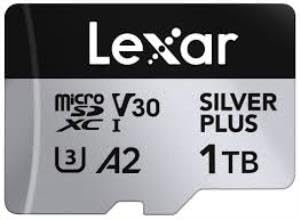 Lexar 1TB Silver Plus 205mb 4K V30 UHSI Micro SD Speicherkarte von Lexar