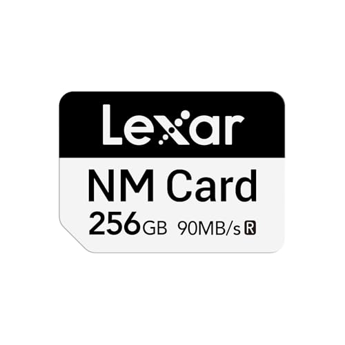 Lexar NM CARD 256GB, Nano Karte, Bis zu 90 MB/s Lesen, Bis zu 85 MB/s Schreiben, NM Karte, Nano Speicherkarte für Smartphone/Handy, Geräte mit Nano Kartensteckplatz (LNMCARD256G-BNNAA) von Lexar