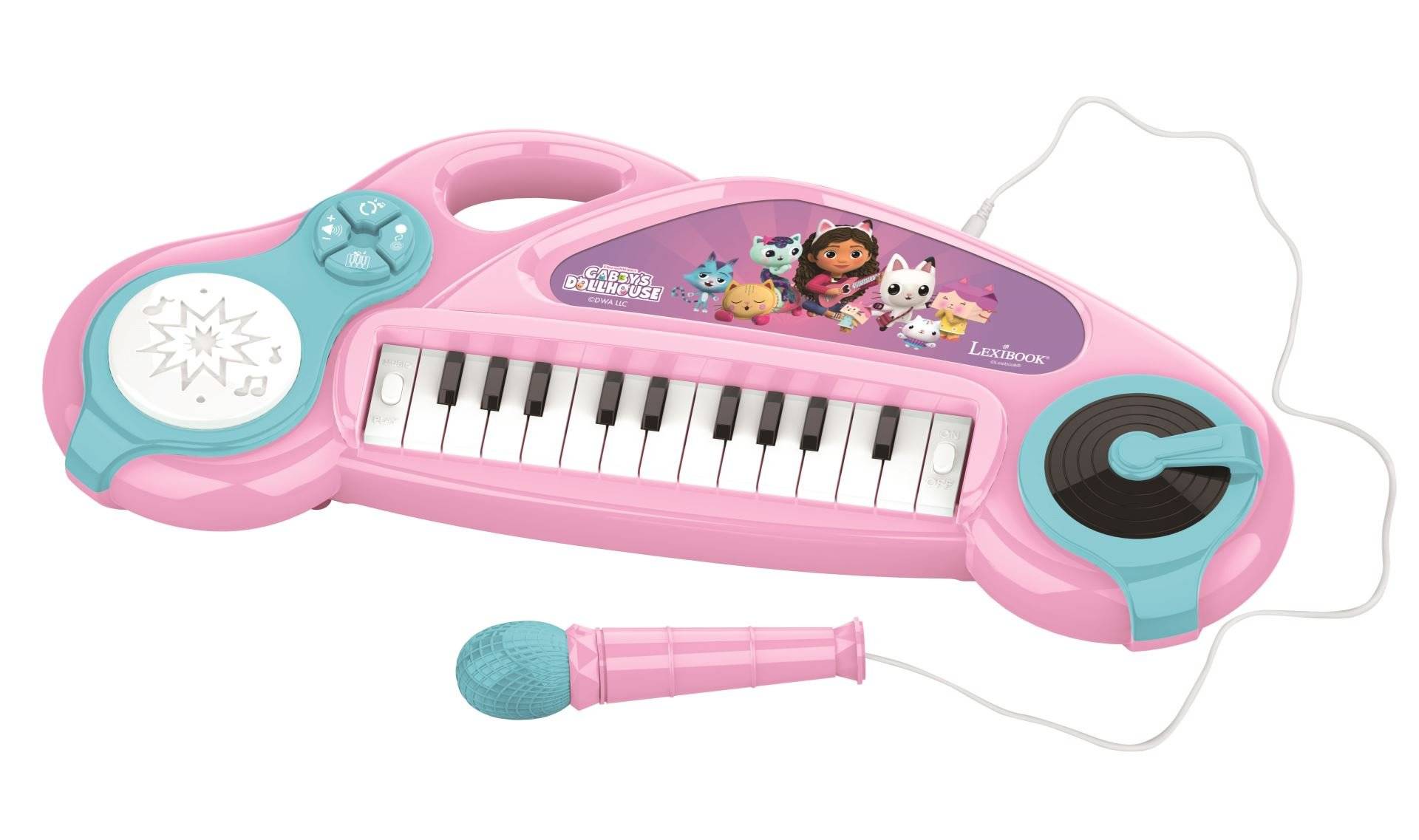 Lexibook - Gabby’s Dollhouse Electronic Keyboard with lights (K704GDH) von Lexibook